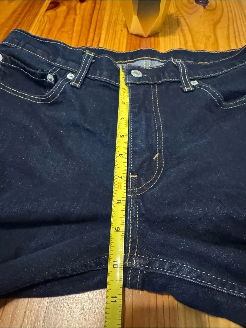 Levi's 511 Jeans Mens 33x34 Blue Slim Tapered Dark Wash Denim Zip Fly Casual